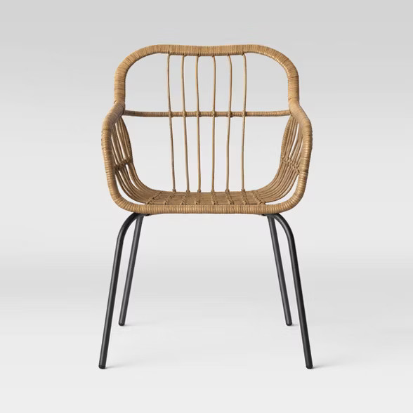 4pk Mid-Century Patio Stack Chair - Brown - Project 62™ | Target