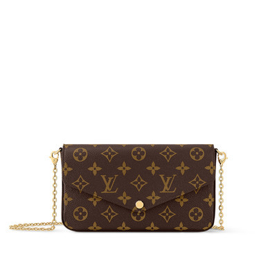 “Louis Vuitton Félicie Monogram Canvas Crossbody Chain Wallet | eBay US