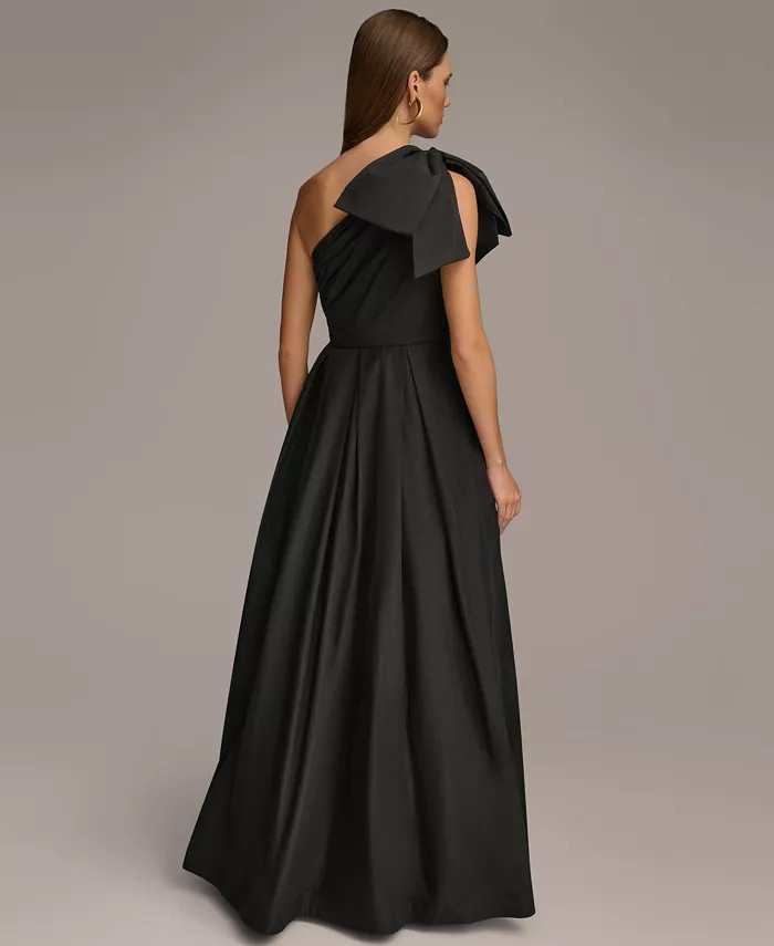Women's One-Shoulder Bow Gown | Macy's