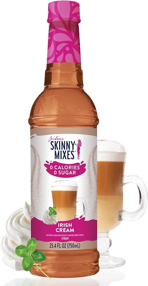 Jordan's Skinny Syrups Sugar Free Coffee Syrup, Irish Cream Flavor Drink Mix, Zero Calorie Flavor... | Amazon (US)