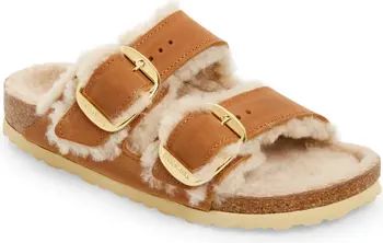 Arizona Big Buckle Genuine Shearling Lined Sandal (Women) | Nordstrom