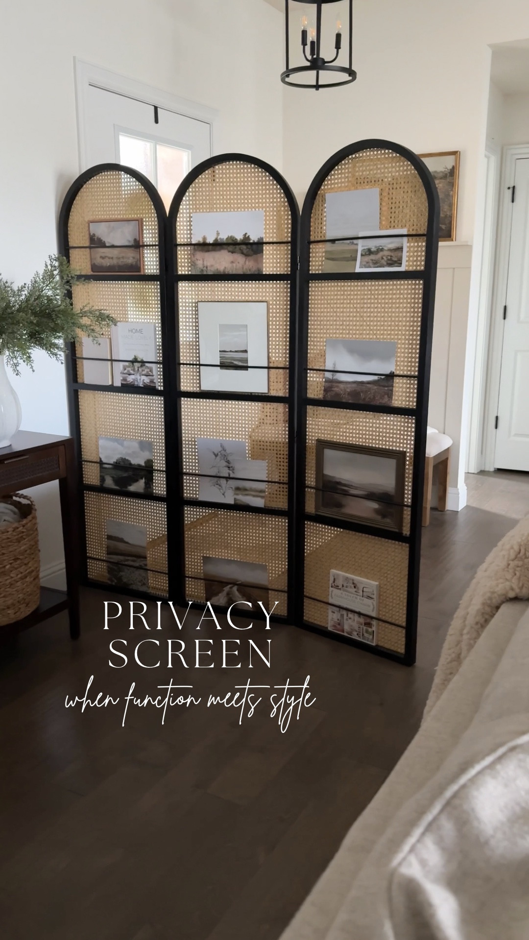 Who says privacy can’t be pretty? This screen adds just the right amount of separation and doubles as decor. Use it to add privacy to an entryway, define a living space, create a cozy reading nook, hide a workspace, or even style it in a bedroom or nursery. It’s one of those pieces you’ll find yourself moving from room to room 😁

#LTKHome
