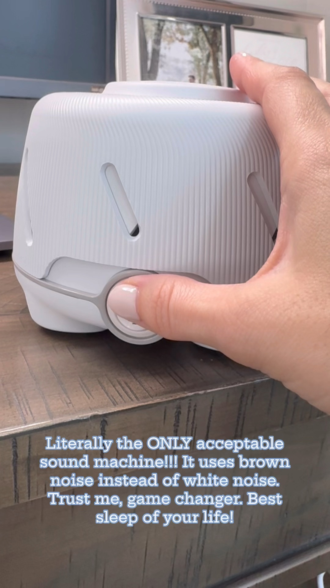 If you’ve been on my IG or Tiktok,
You know that this is the sound machine I swear by. I use this in my baby room, my kids’ room, and I use this for sleep as well! It’s a must, and I’ll link their travel option as well for when your baby needs to sleep on the go (or you, I bring mine on vacation for ME, too!) 🤍

#LTKTravel #LTKKids #LTKBaby