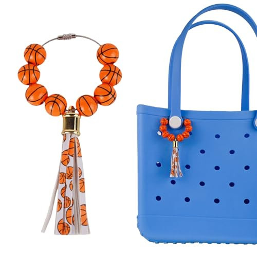 Sports Charms for Bogg Bag, Baseball Basketball Soccer Bag Charms for Bogg Bag, Summer Beach Tote Handbag Backpack Decoration (Basketball) | Amazon (US)