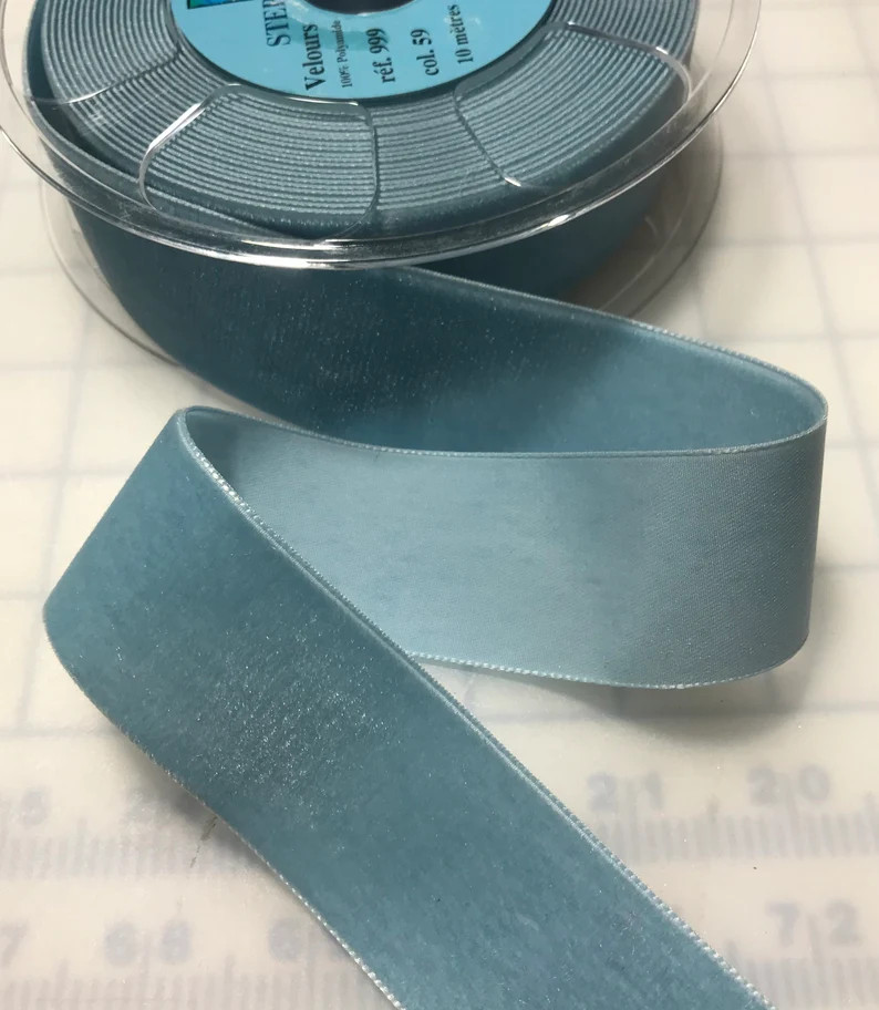 FRENCH BLUE French Velvet Ribbon (1 1/2" wide) | Etsy (US)