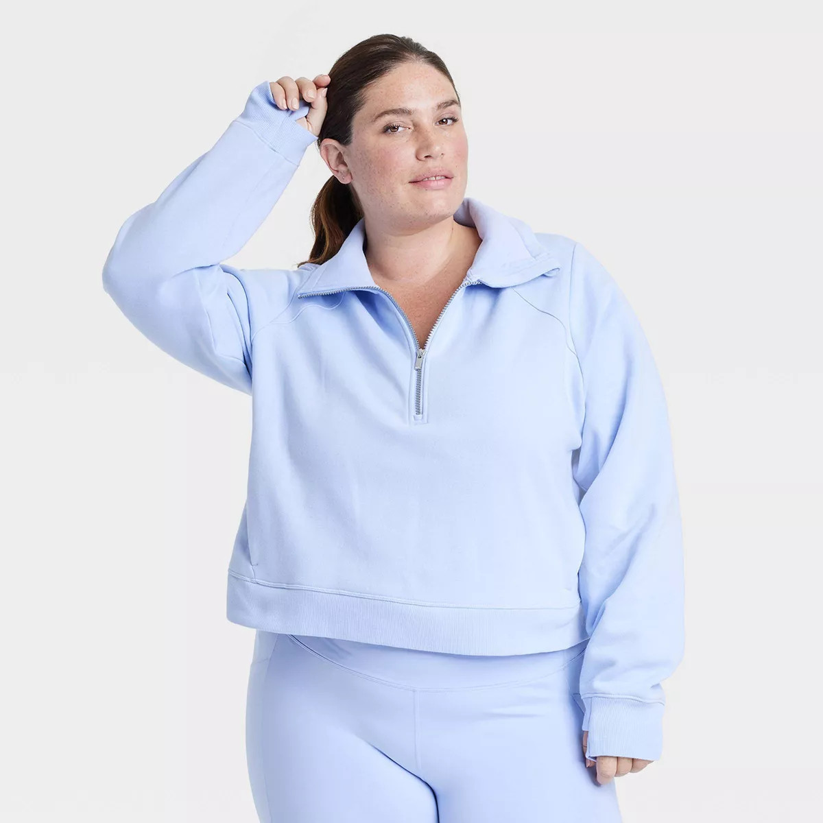 Women's Fleece Half Zip Pullover Sweatshirt - All In Motion™ | Target