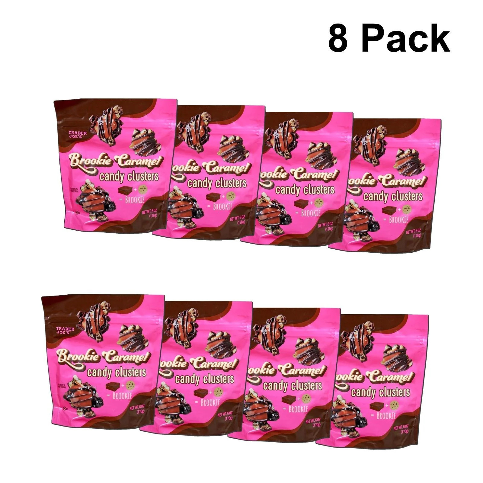 Trader Joe’s Brookie Caramel Candy Clusters - 8 Pack 6 Oz | Walmart (US)