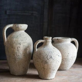 RusticReach Ancient Pompeii Style Handmade Art Amphora Vase Pot - b-style [b] - 5 to 10 Inches | Bed Bath & Beyond