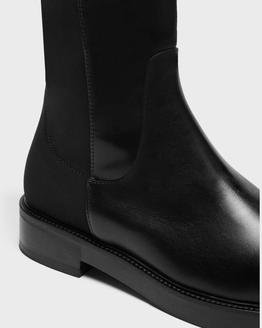Knee-High Pull-On Boot in Leather | Theory