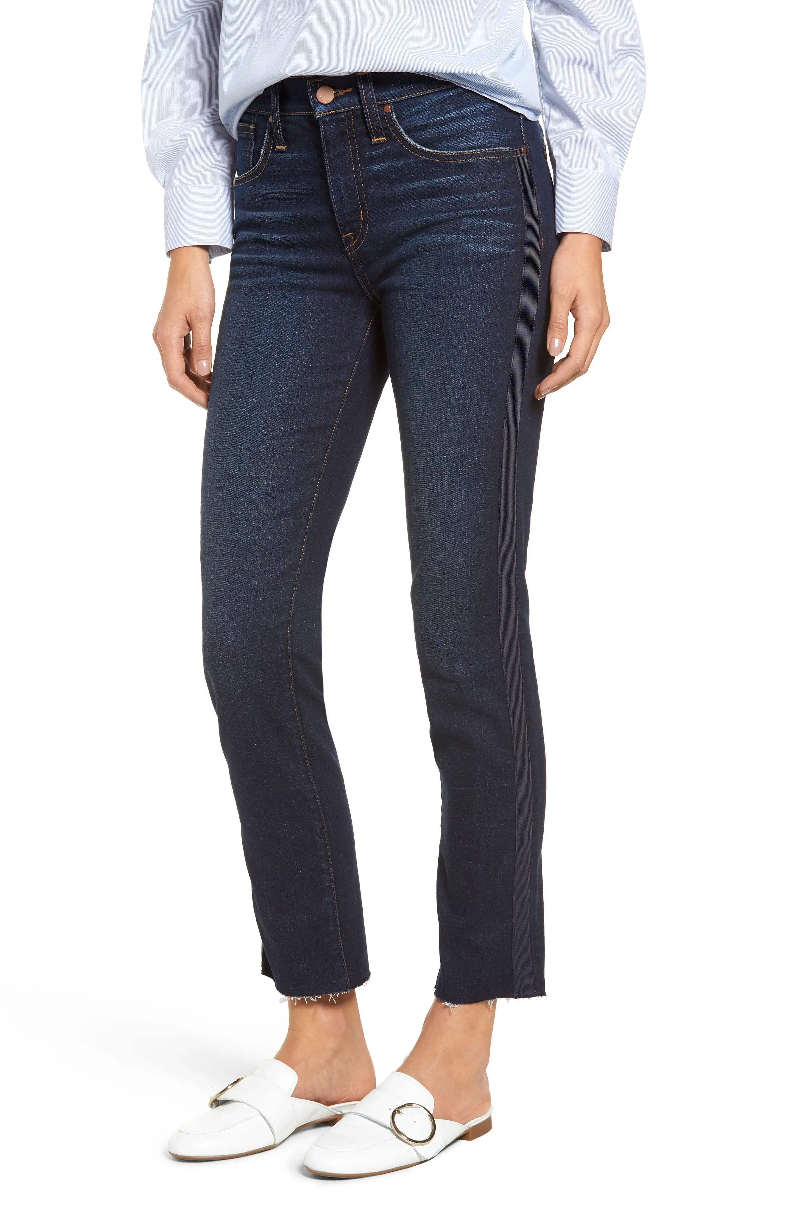 Halogen® Ribbon Stripe Slim Jeans (Renegade) (Regular & Petite) | Nordstrom