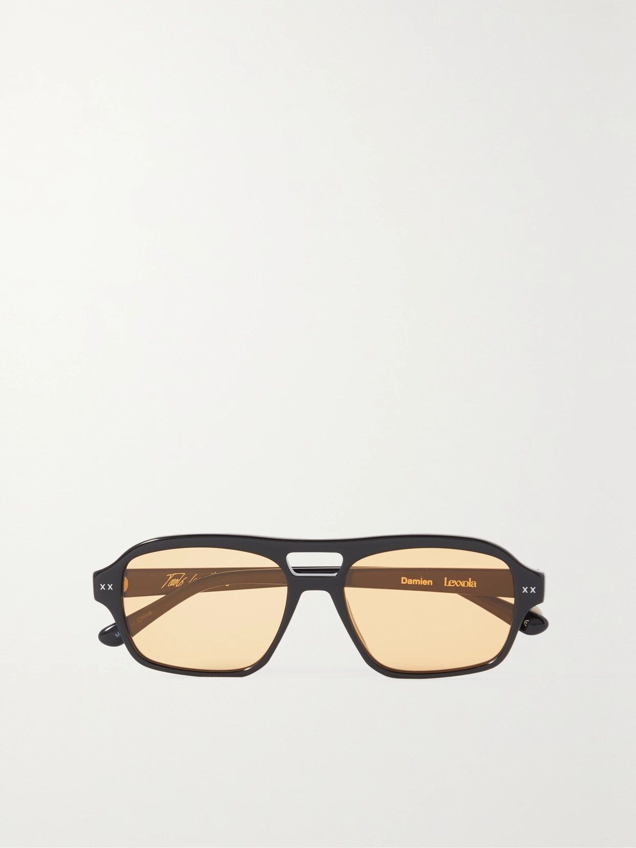 Lexxola - Damien Aviator-style Acetate Sunglasses - Black | NET-A-PORTER (US)