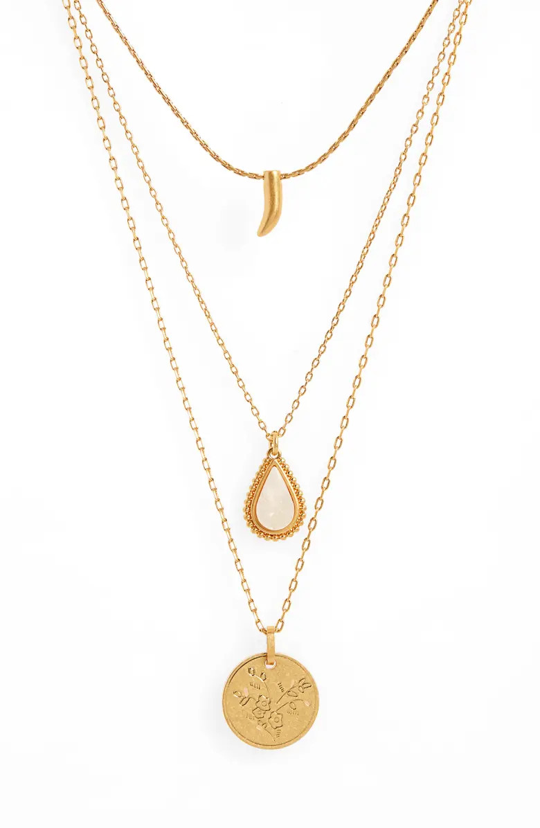 Engraved Pendant Necklace Set | Nordstrom