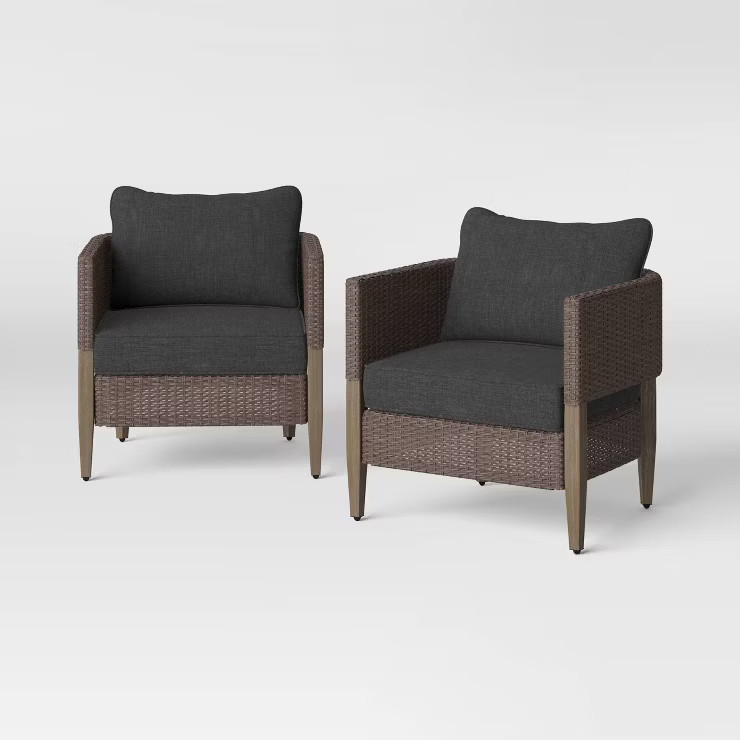 Nobleboro 2pk Patio Club Chairs - Threshold™ | Target