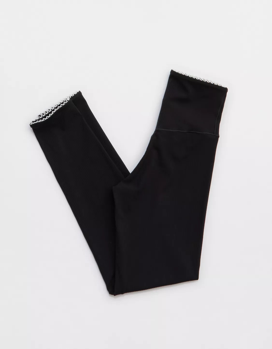 OFFLINE By Aerie Real Me XTRA Ribbed Picot Trim Crossover Legging | Aerie