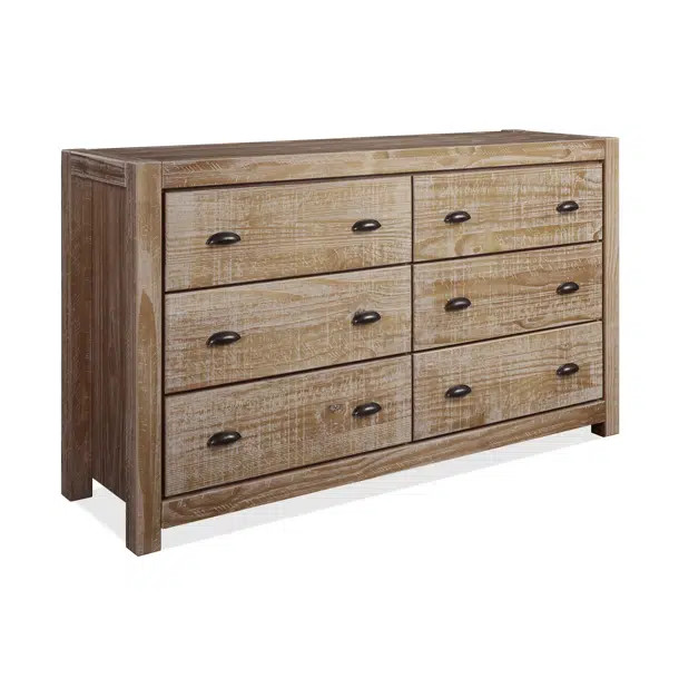 Orviston 6 Drawer 57.63" W Double Dresser | Wayfair North America
