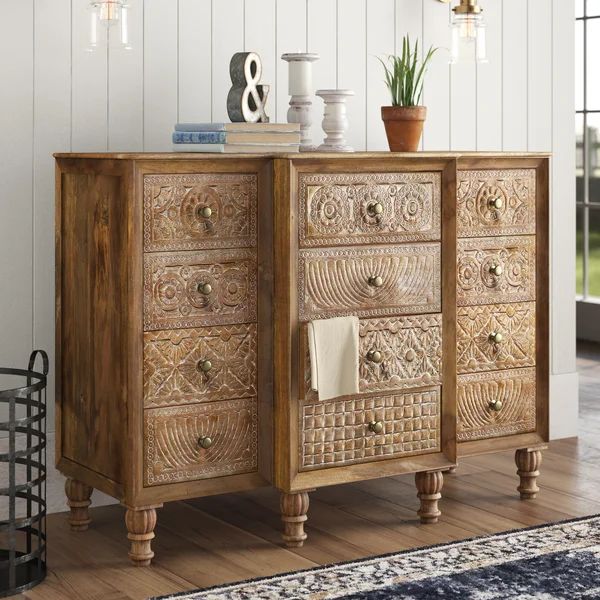 Simas 36'' Tall Solid Wood 12 - Drawer Apothecary Accent Chest | Wayfair North America