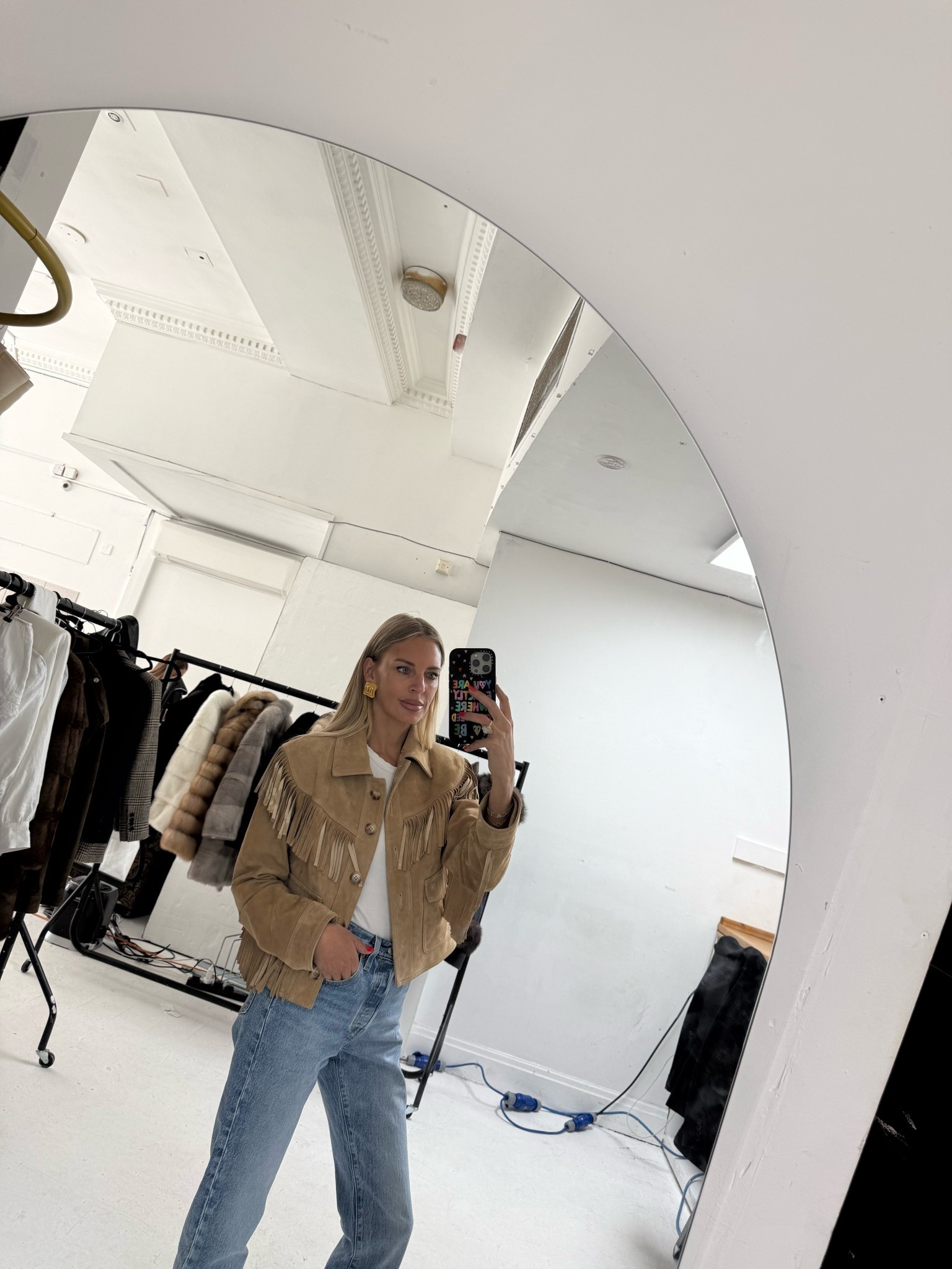 L Cuppini suede leather spring jackets 