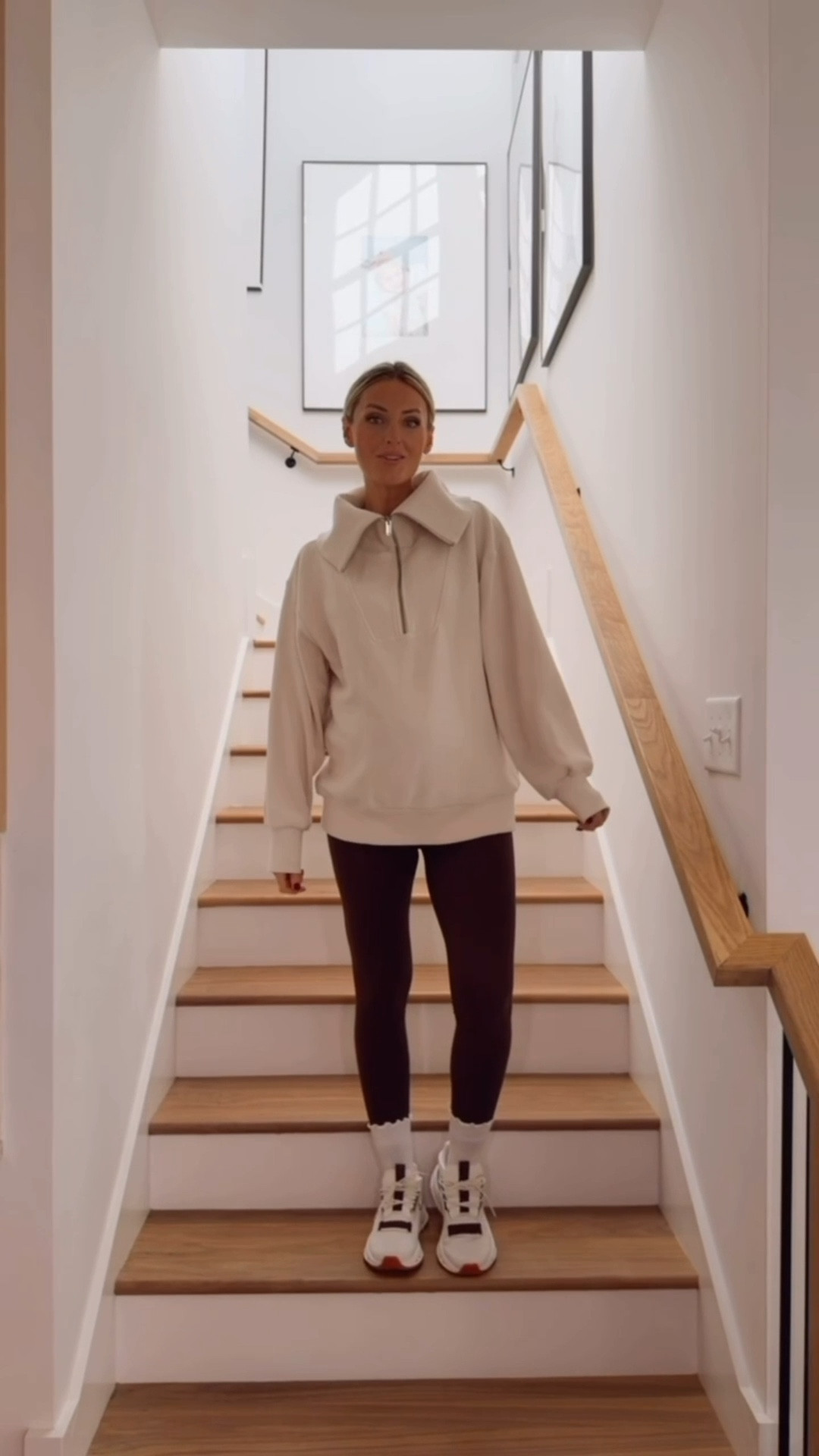 This cream sweatshirt pullover & these brown leggings are currently on sale! An easy athleisure look to throw on! Perfect for a walk! Wearing S in pullover & M in brown leggings!

Loverly Grey, athleisure, activewear, athleta, brown leggings, pullover and leggings, winter outfit 

#LTKSaleAlert #LTKSeasonal