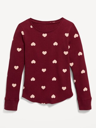 Long-Sleeve Printed Thermal-Knit T-Shirt for Girls | Old Navy (US)