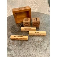 Made in New Zealand From Native Timbers - Classic Date Block Perpetual Desk Calendar Forever Mens Gi | Etsy (US)