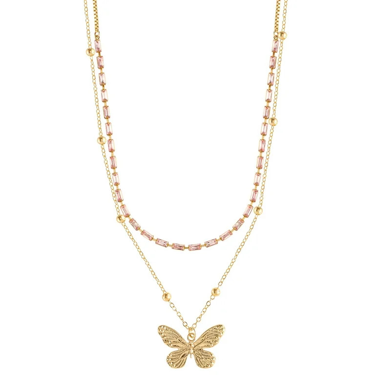 Jessica Simpson Butterfly Layer Necklace | Walmart (US)