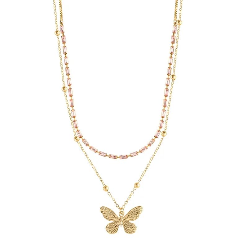 Jessica Simpson Butterfly Layer Necklace | Walmart (US)