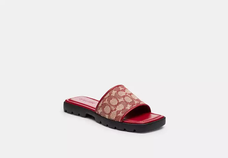 Florence Sandal In Signature Textile Jacquard | Coach (UK)