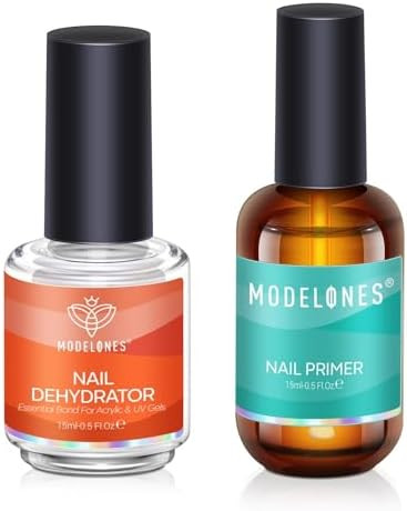 modelones 15 ml Nail Dehydrator and Primer, Acid Free Base Coat Natural Prep Dehydrate & Bond Pri... | Amazon (US)