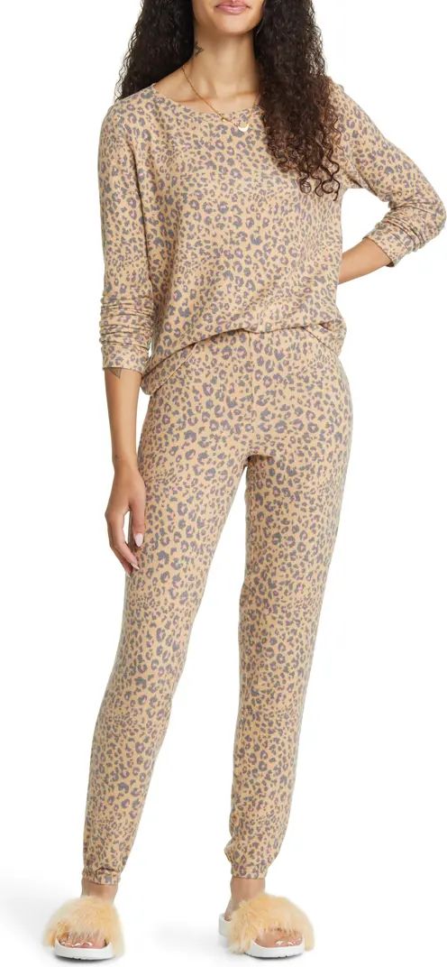 Comfy Print Brushed Knit Pajamas | Nordstrom