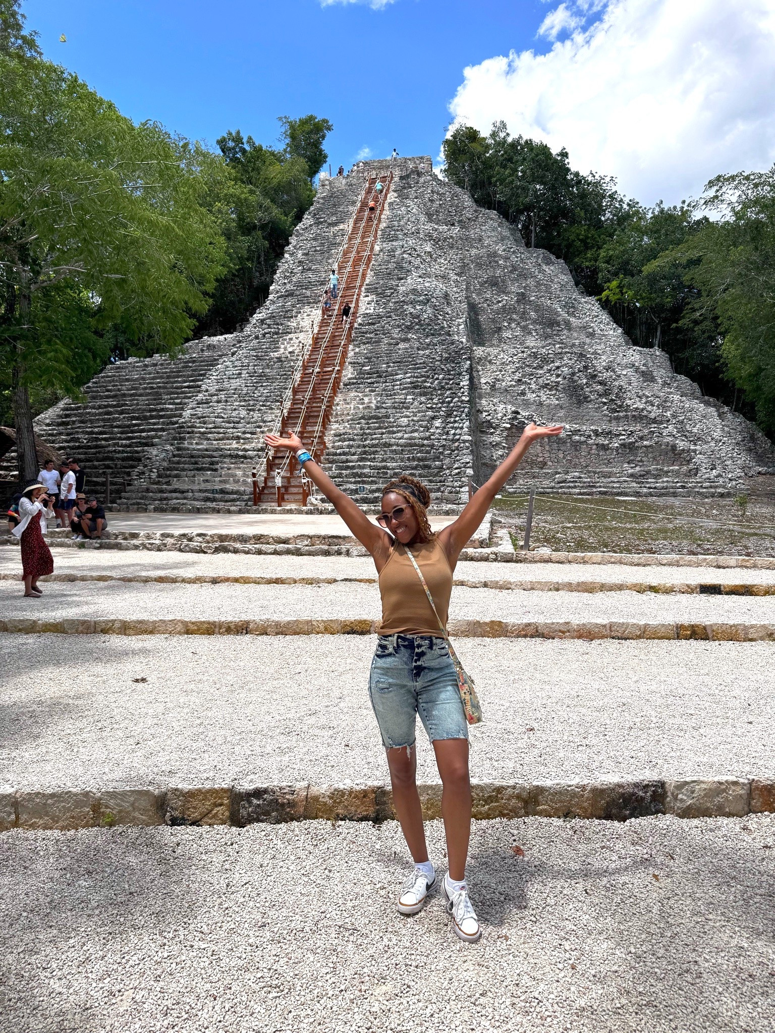 What I wore when we climbed that big old rock on vacation 😂 …Our legs were done, son 🥴

📍Mexico

#LTKvlog #LTKdayinmylife #LTKTravel