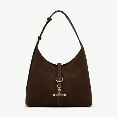 Kite Hobo - Chocolate Suede | Strathberry