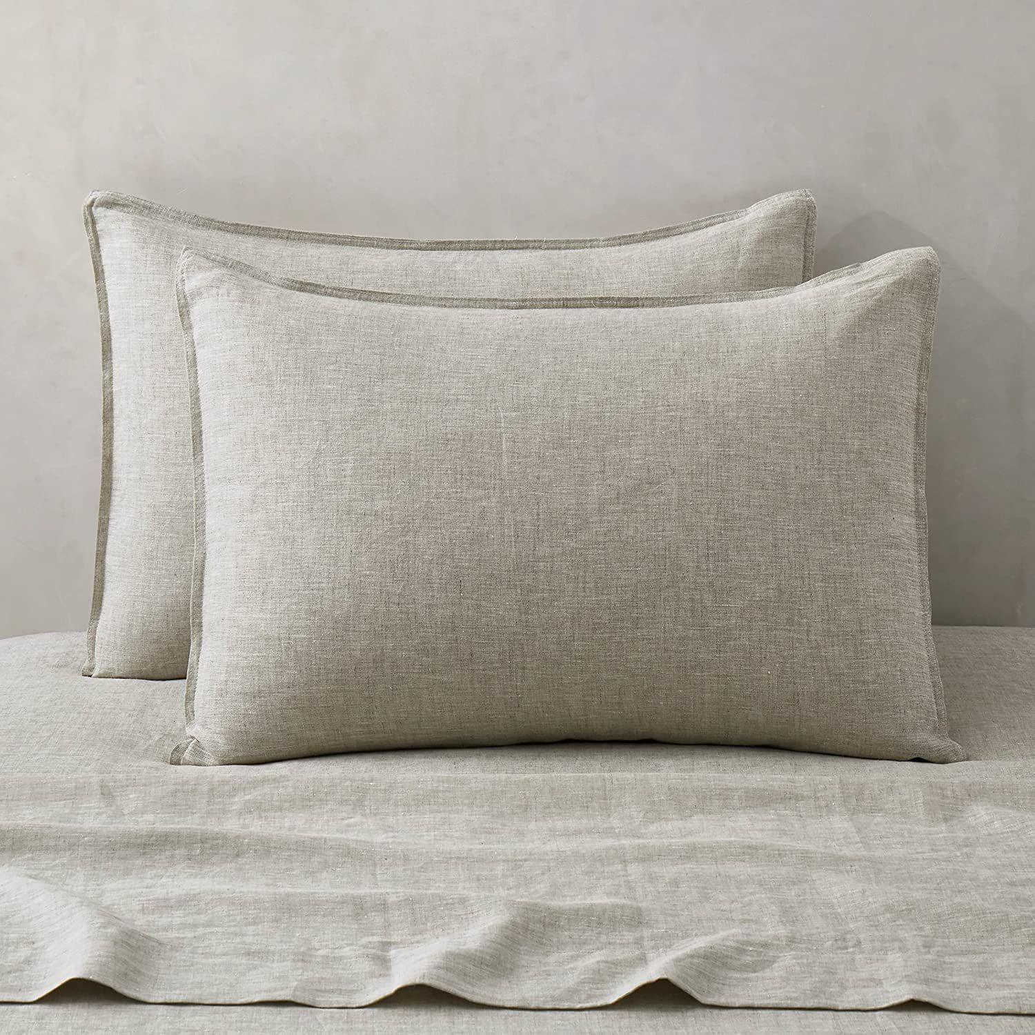 ATLINIA 100% Linen Pillowcases Set of 2, Standard Size 20'' x 26'' Pillow Case, Linen Pillow Sham | Amazon (US)