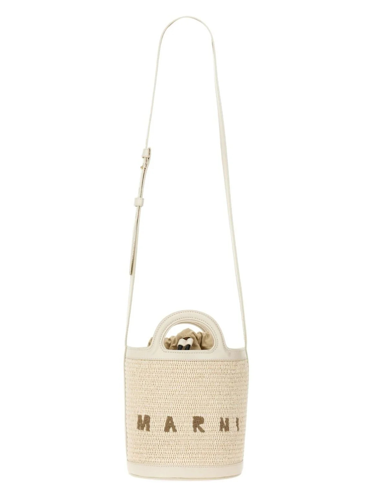 Marni Women's Leather And Fabric Stylish Bag in P386000W12 | Size UNI | SCMP0056Q1P386000W12 | LOZURI