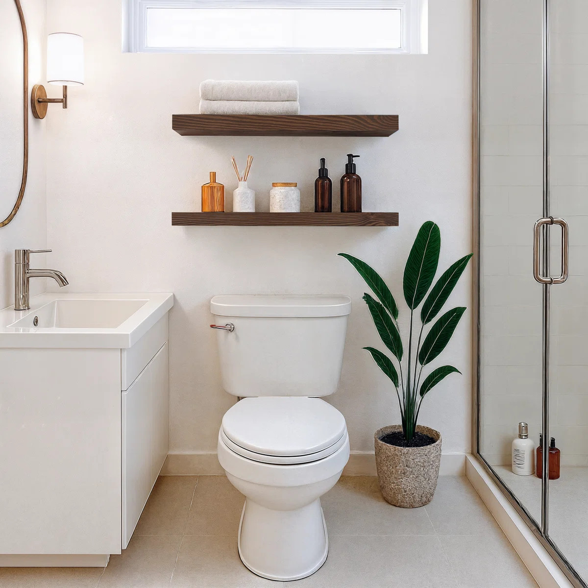 Solid Wood Floating Shelves, Wooden Shelves for Wall Storage (Set of 2) | Wayfair North America