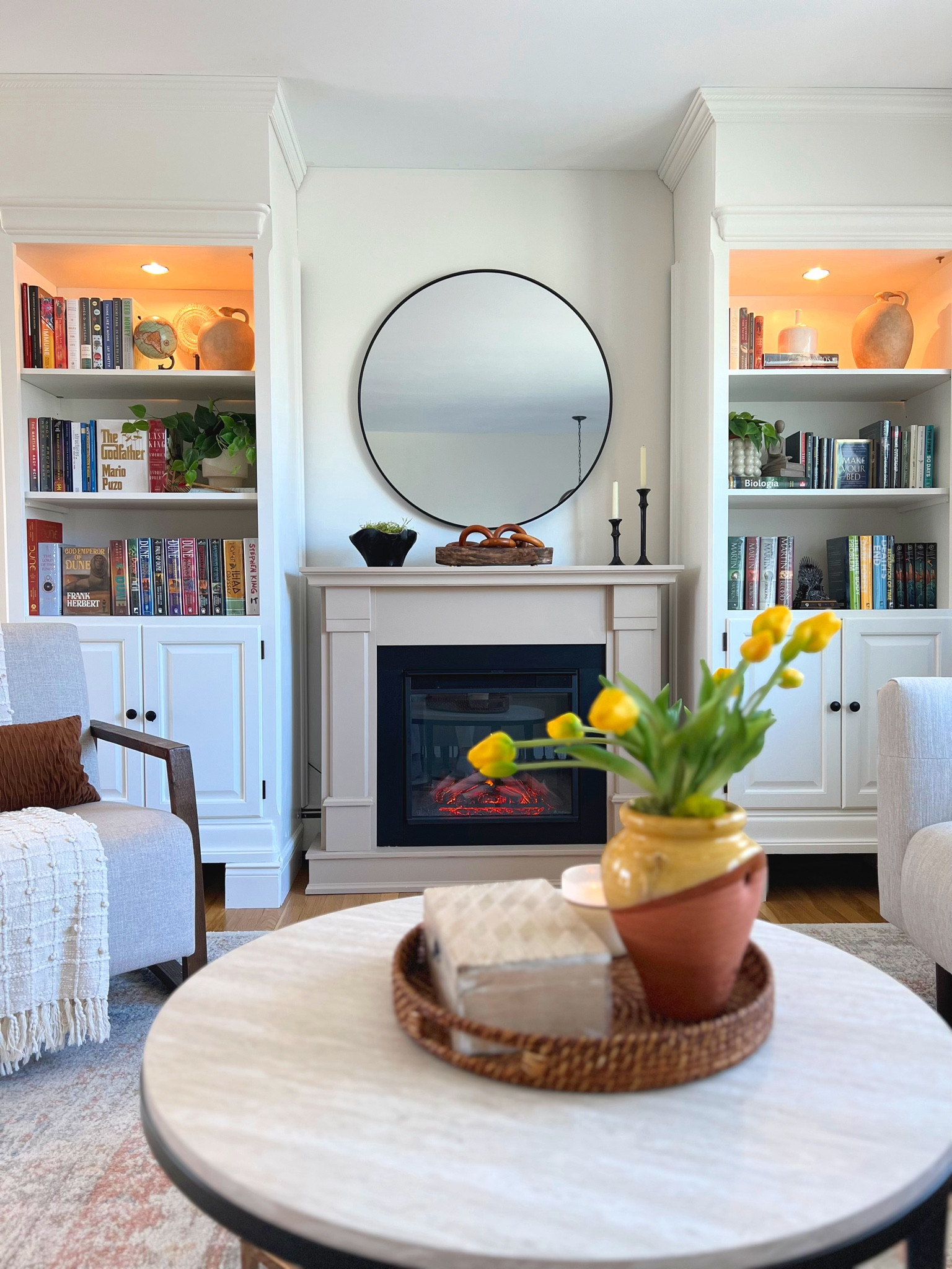 So proud that I also made this beautiful built ins bookshelves from old ones! 
.


#LTKSeasonal #LTKstyletip #LTKhome