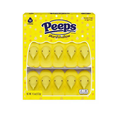 Peeps Easter Marshmallow Yellow Chicks - 4.5oz/15ct | Target
