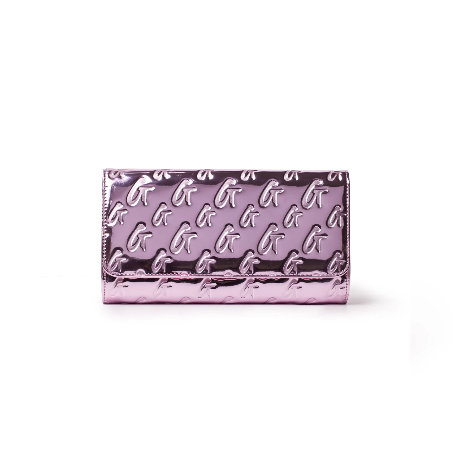 METALLIC MONOGRAM TRAVEL WALLET - METALLIC PINK | Glam-Aholic Lifestyle