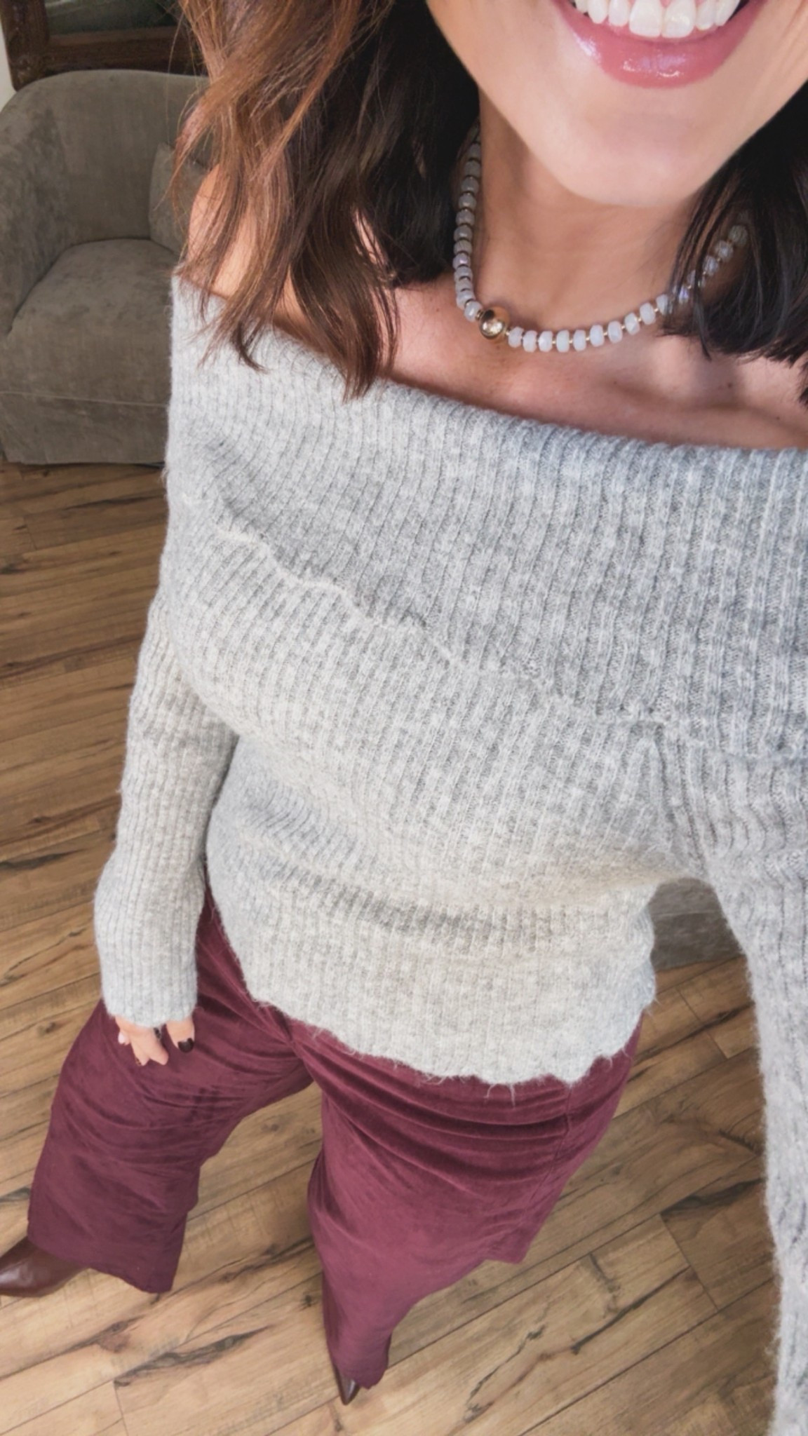 This scalloped off the shoulder sweater is so feminine and sweet! Perfect for date nights and holiday celebrations! Walmart partner- commission links. 

Maroon outfits, off the shoulder top, sweater inspo, Walmart style, elevated basics, VintagePickin 

#LTKootd #LTKGiftGuide #LTKHoliday