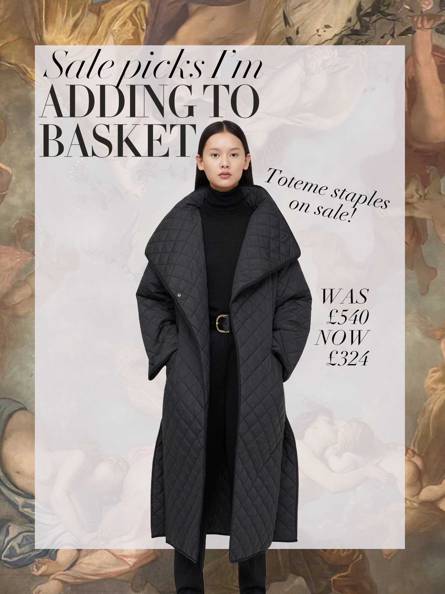 Some amazing deals on Toteme staple pieces in the sale! I can’t believe this coveted coat is discounted 🖤
Rosie Huntington-Whiteley | Toteme Signature quilted coat in black | Designer coat sale | Winter outfit ideas | Black padded puffer coat


#LTKsalealert #LTKstyletip #LTKworkwear