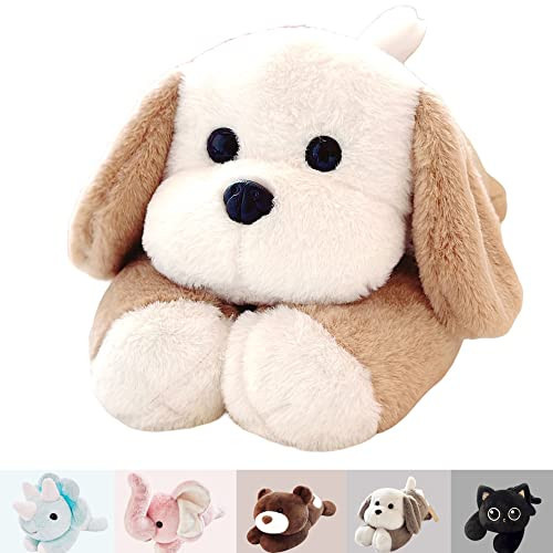 uoozii 20" | 4 Pounds Light Brown Dog Weighted Stuffed Animals with Unscented Microwavable Heating Pad, Cute Coolable Heatable Weighted Plush Warm Gift for Kids & Adults | Amazon (US)