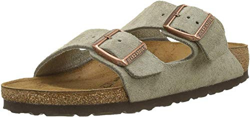 Birkenstock Unisex Arizona Taupe Suede Sandals - 13-13.5 Narrow US Men | Amazon (US)