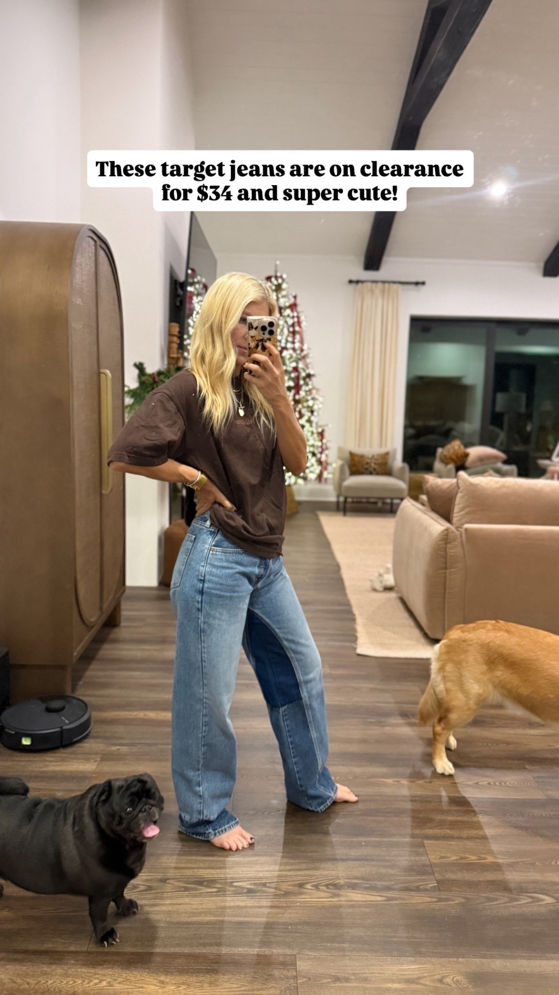 Target jeans on clearance for $34. Super cute and comfy. Wearing a size 2  

#LTKOver40 #LTKSaleAlert #LTKFindsUnder50