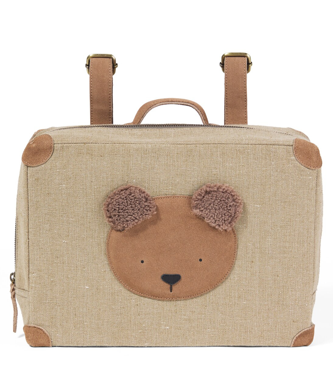 Paaki suede-trimmed canvas backpack | Mytheresa (US/CA)