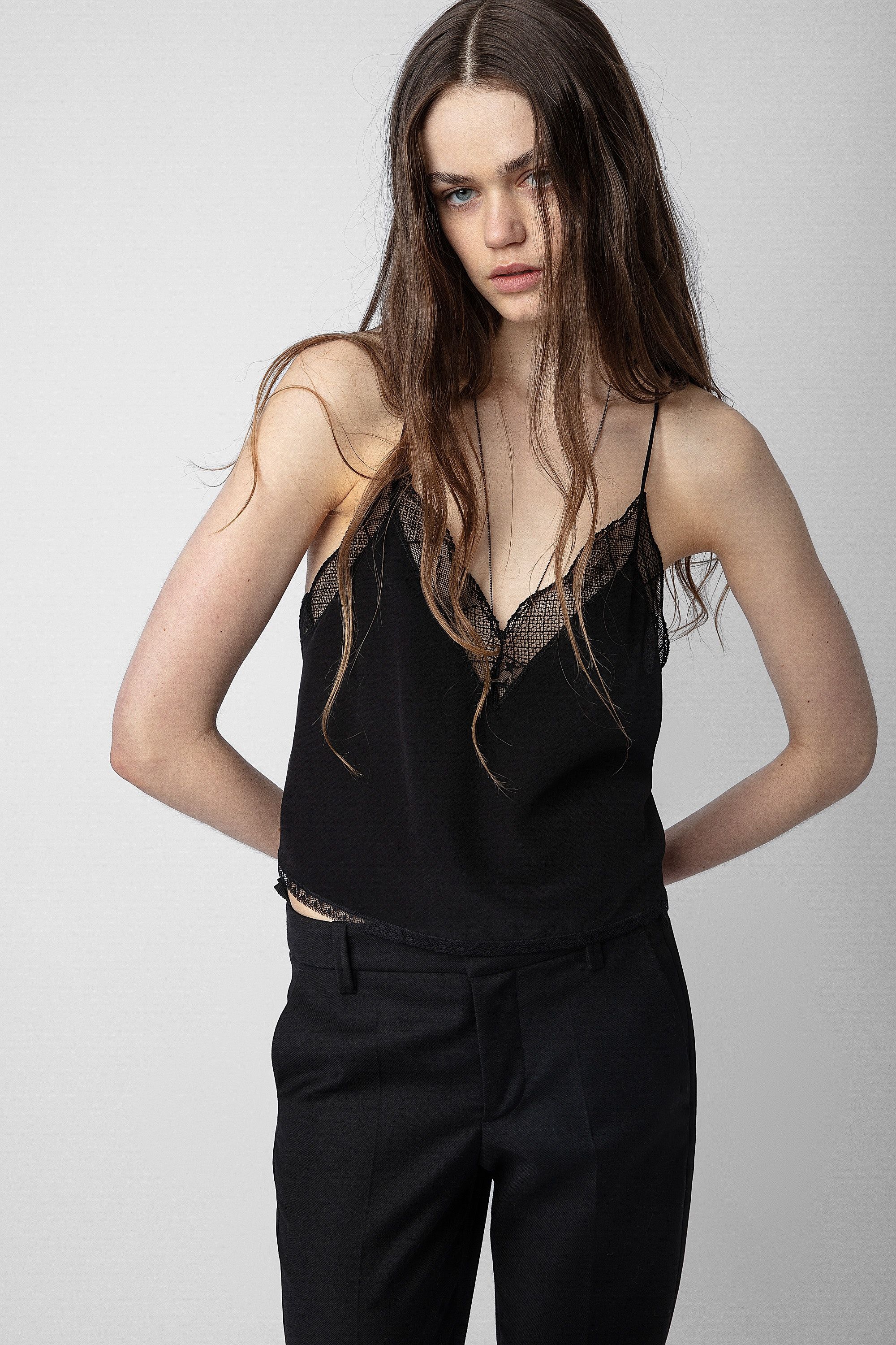 Christy Silk Cropped Camisole | Zadig et Voltaire (US)