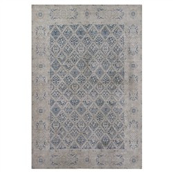 Hernan Updated Traditional Blue Oriental Patterned Rug - 10'x14' | Kathy Kuo Home