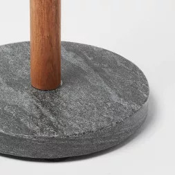 Wood and Marble Paper Towel Holder Gray - Threshold™ | Target