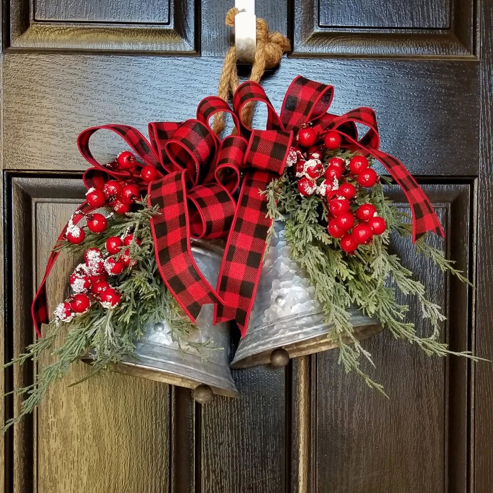 Christmas Bells,  Large Galvanized Bells, Christmas Galvanized Decor, Rustic Christmas, Silver Be... | Walmart (US)