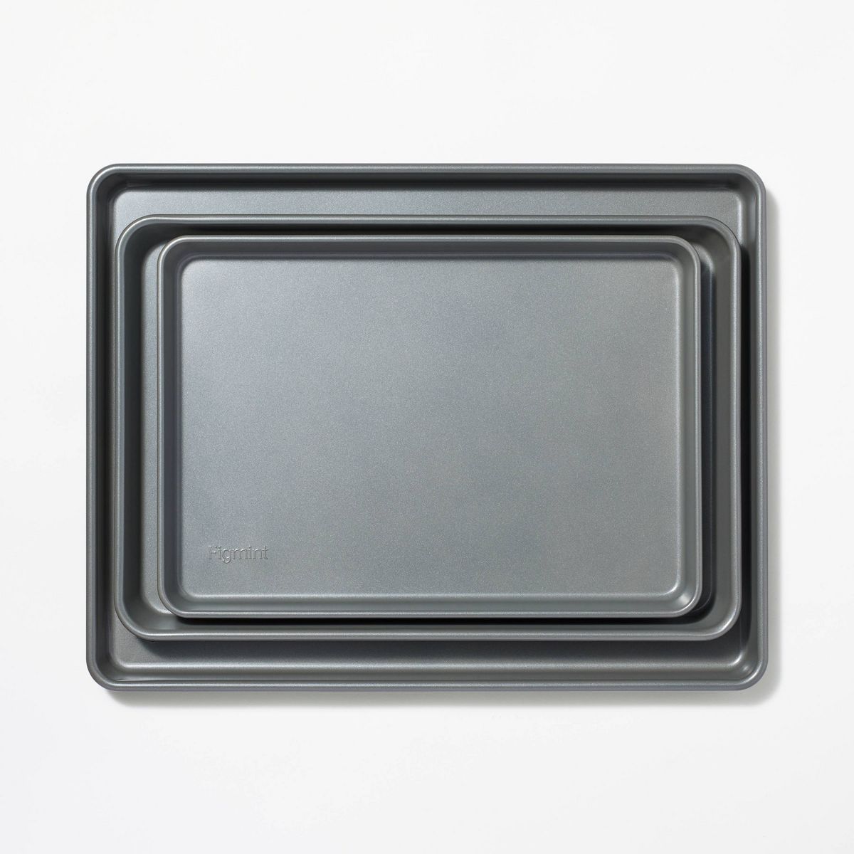 3pc Nonstick Baking Sheet Set Gray - Figmint™ | Target