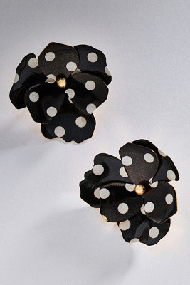 Maeve Floral Polka Dot Earrings | Anthropologie (US)
