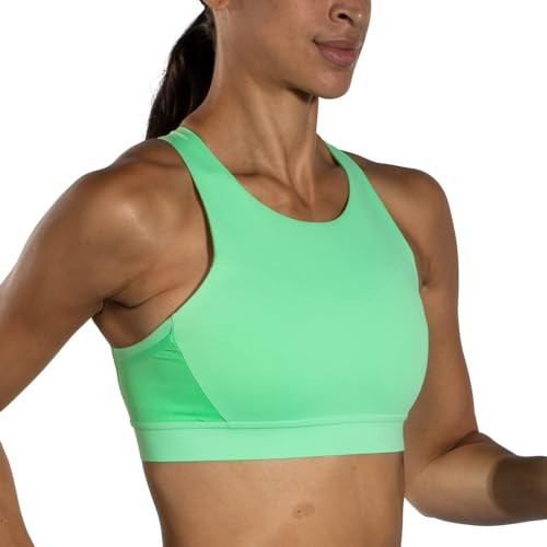 Brooks Women's 3 Pocket Sports Bra for Running, Workouts & Sports - Neo Green - 40 C/D | Amazon (US)